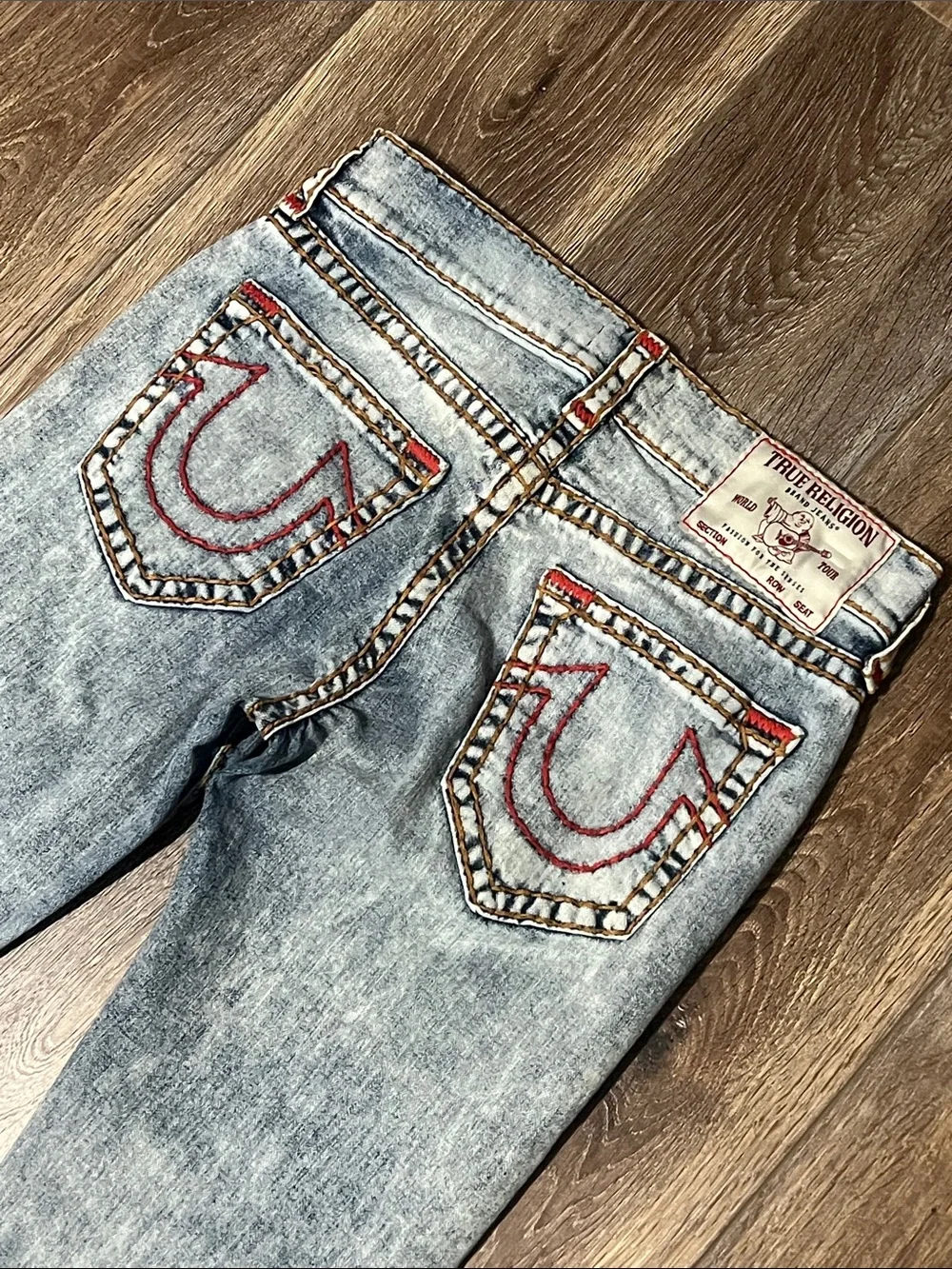 True Religion Jeans Rocco Relaxed Skinny Men's Size 30 Light Wash Blue